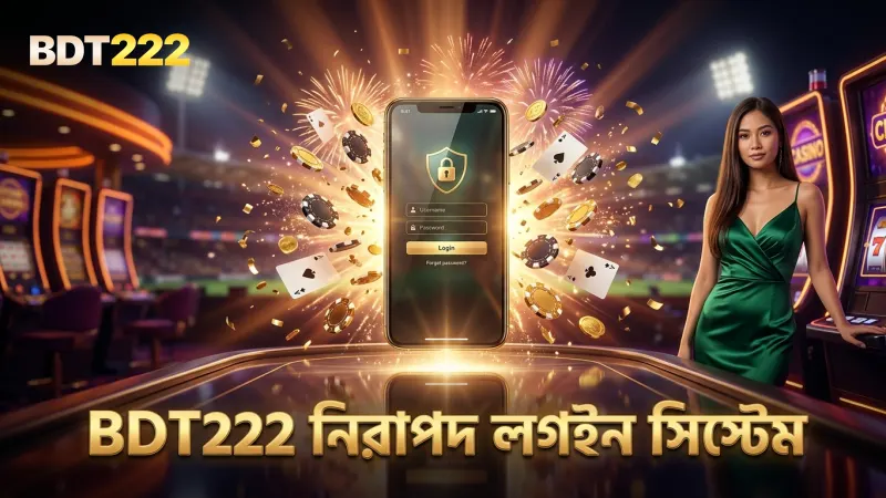 নিরাপদ লগইন পদ্ধতি BDT222 প্ল্যাটফর্মে ব্যবহারকারীর তথ্য রক্ষা করে।